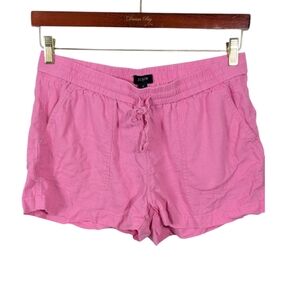 J.Crew Linen Blend Pink Drawstring Shorts